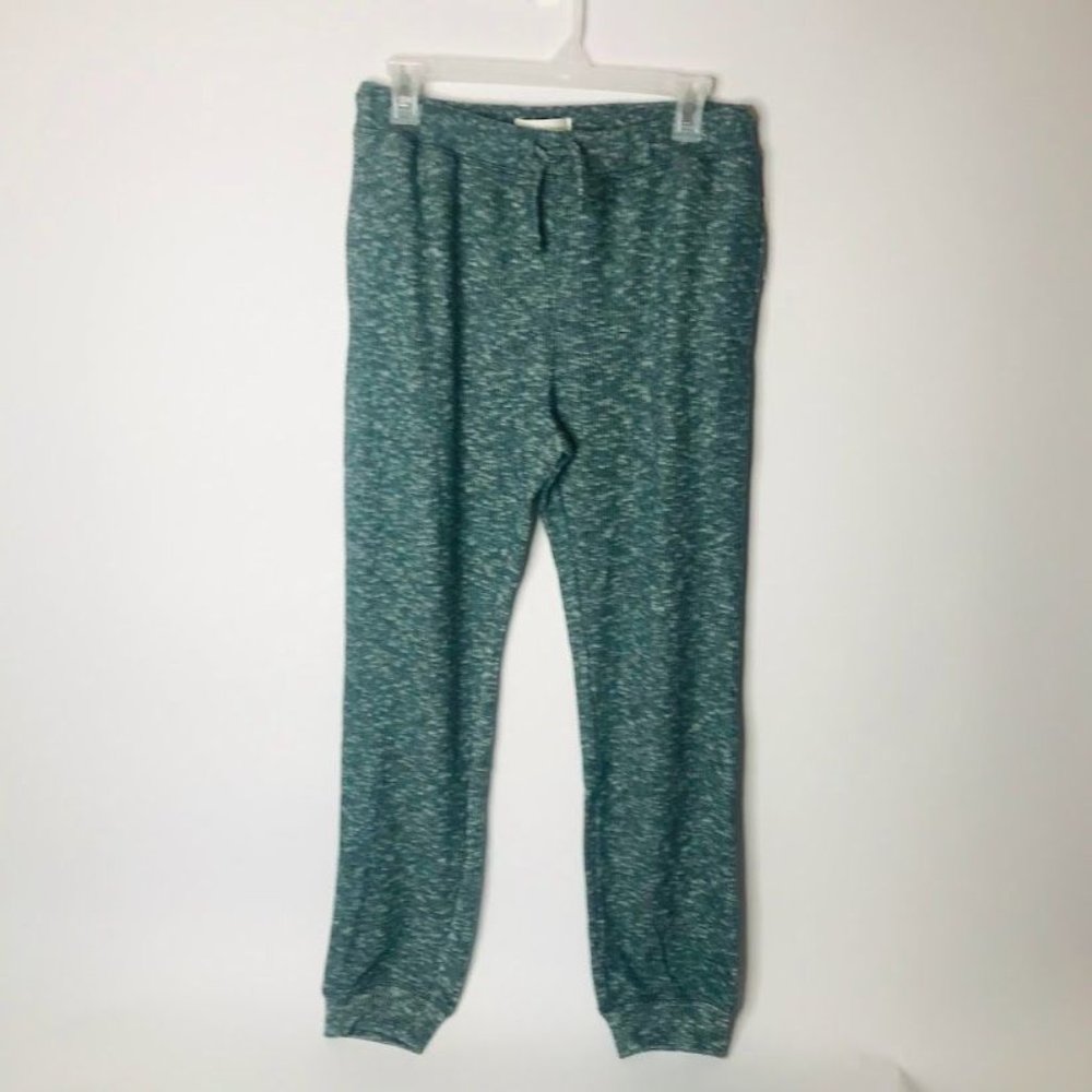 Treasure and Bond Girls cozy rib Joggers in Teal Hydro Heather Small 7/8